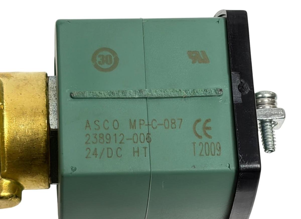 Used ASCO Red Hat JKH8262H261 Brass Solenoid Valve 1/4" 24V DC 2NO New Surplus