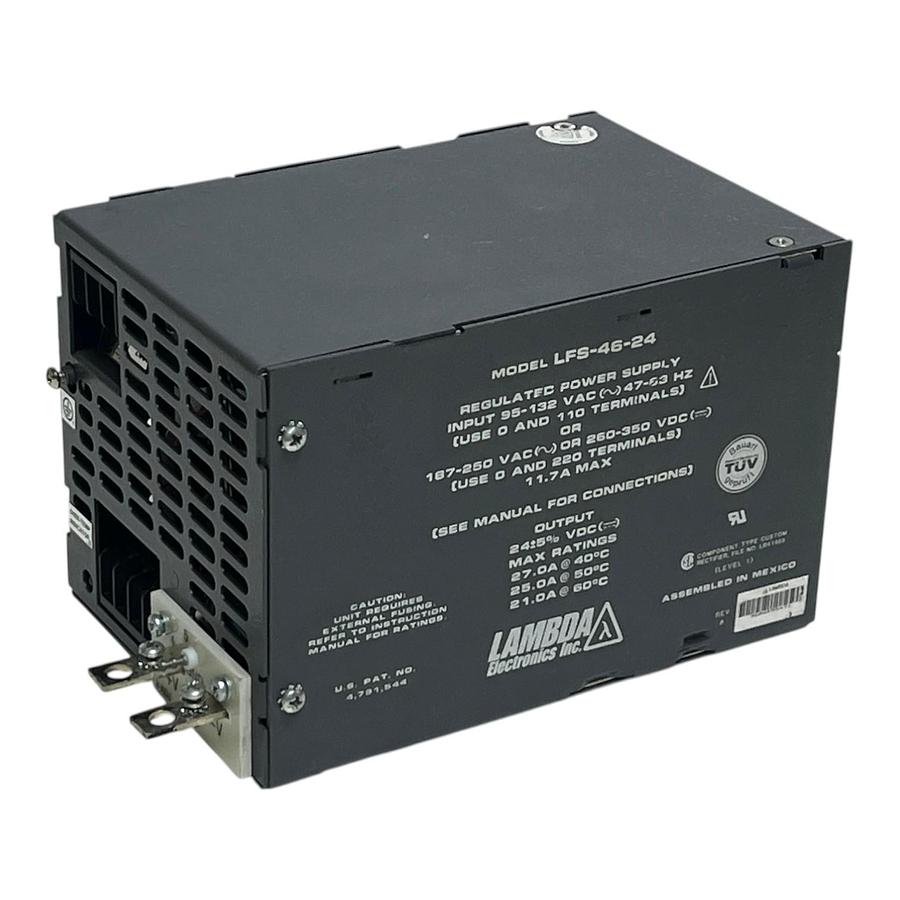 Used Lambda Electronics LFS-46-24 Regulated Power Supply 24V 27A Industrial