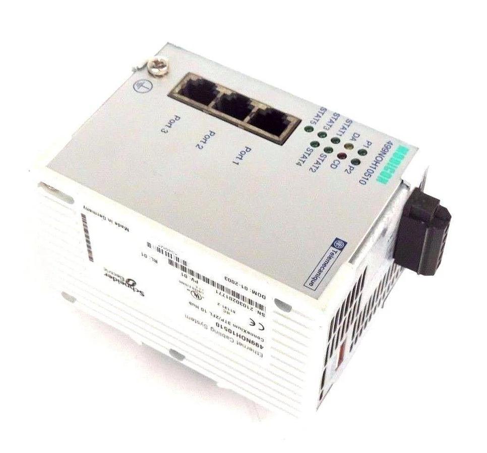 Used MODICON 499NOH10510 ETHERNET CABLING SYSTEM CONNEXIUM 3TP/2FL 10 HUB