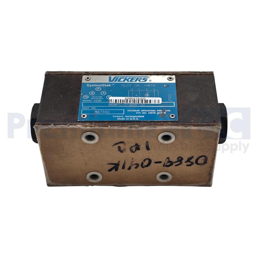 NEW VICKERS DGMPC-5-BAK-30 SystemStak CHECK VALVE DGMPC5BAK30 ASSY. NO. 867340