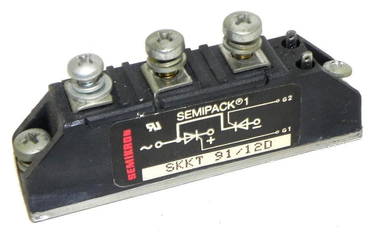 Used SEMIKRON SKKT91/12D THYRISTOR BLOCK 3POLE SKKT9112D