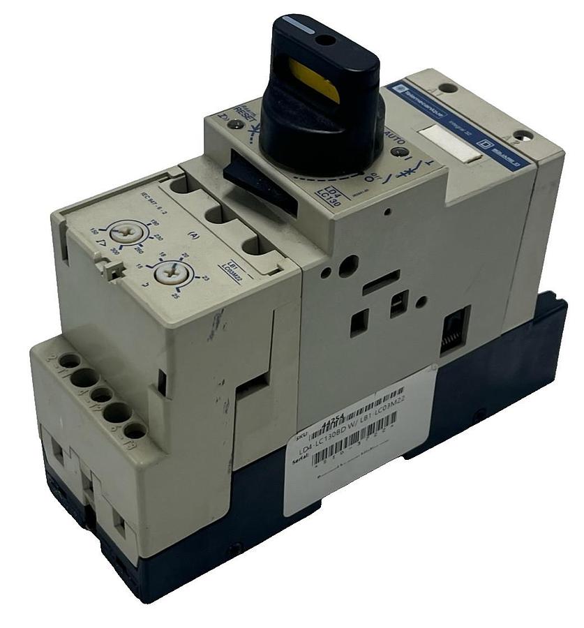 Used Telemecanique LD4-LC130BD Motor Starter | LB1-LC03M22 Overload | 32A 24VDC Coil