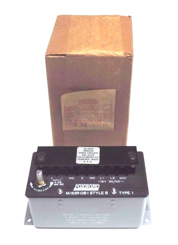 Used NIB FOXBORO M/63R-OB-I ALARM SAFETY RELAY M63ROBI