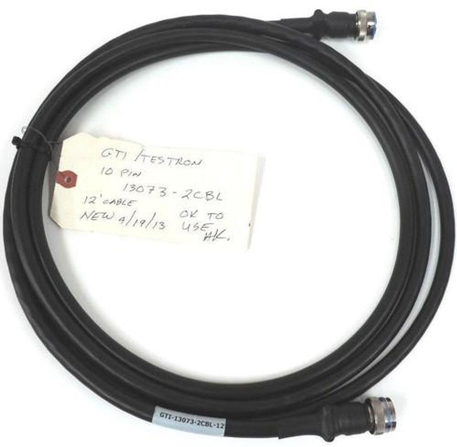 Used NEW TESTRON GTI-13073-2CBL-12 10PIN MALE-10PIN FEMALE CONNECTOR CABLE ASSEMBLY