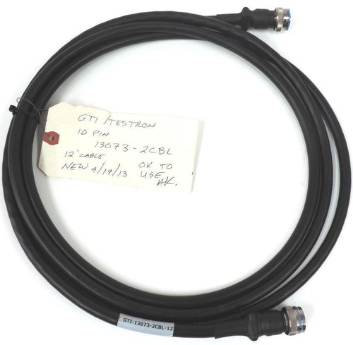 Used NEW TESTRON GTI-13073-2CBL-12 10PIN MALE-10PIN FEMALE CONNECTOR CABLE ASSEMBLY
