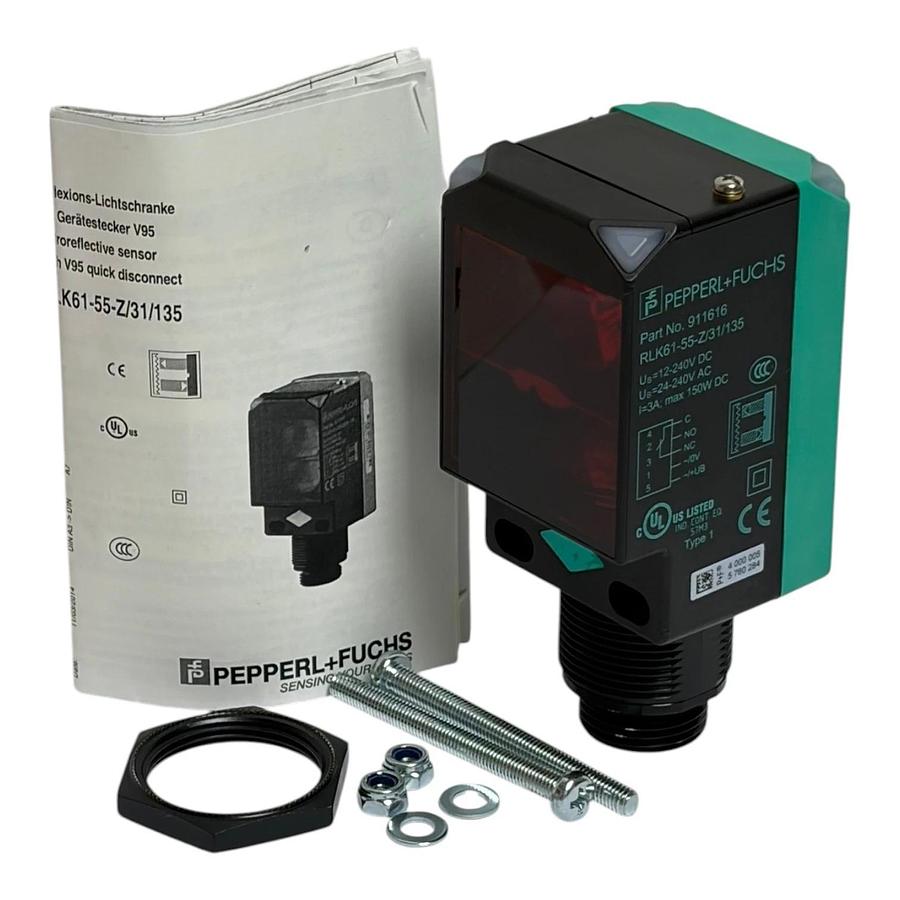 Pepperl+Fuchs RLK61-55-Z/31/135 Retroreflective Photoelectric Sensor 911616