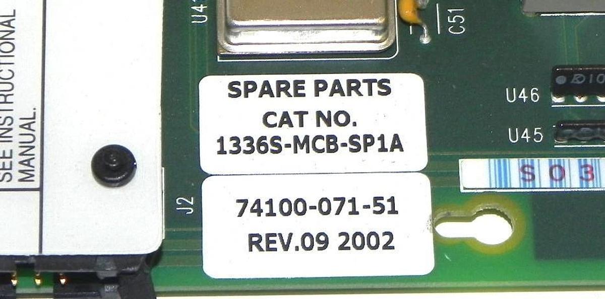 Used ALLEN BRADLEY 1336S-MCB-SP1A MAIN CONTROL PCB 1336SMCBSP1A REV. 09 2002