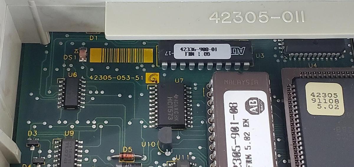 Used ALLEN BRADLEY 1305-BA03A-HA2 AC DRIVE SER. B 3 PH 1HP 0.75KW W/ 1201-HA2