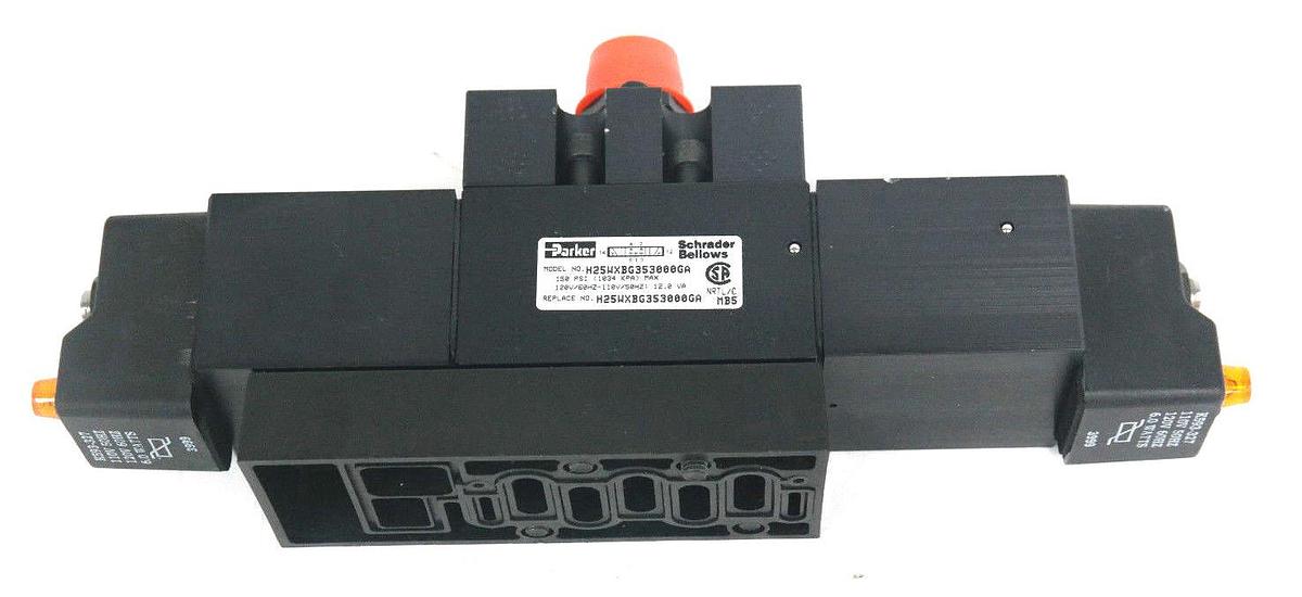 Used NEW PARKER SCHRADER BELLOWS H25WXBG353000GA SOLENOID VALVE 150PSI MAX