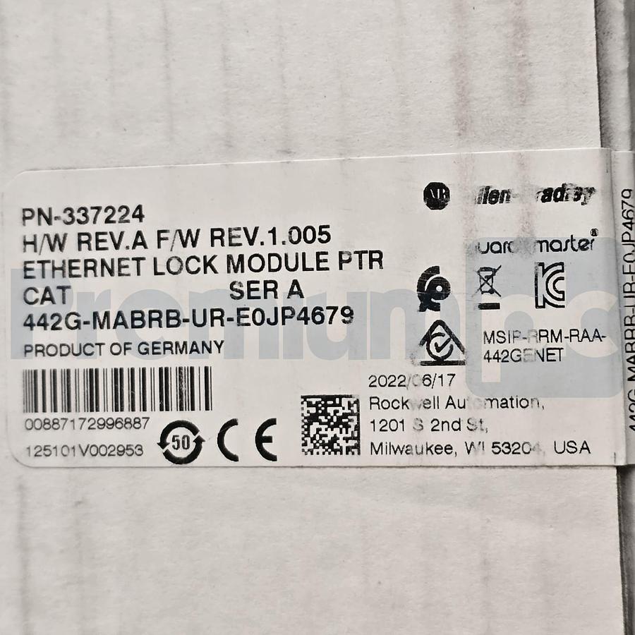 Used Sealed Allen Bradley 442G-MABRB-UR-E0JP4679 /A Guardmaster Ethernet Lock Module