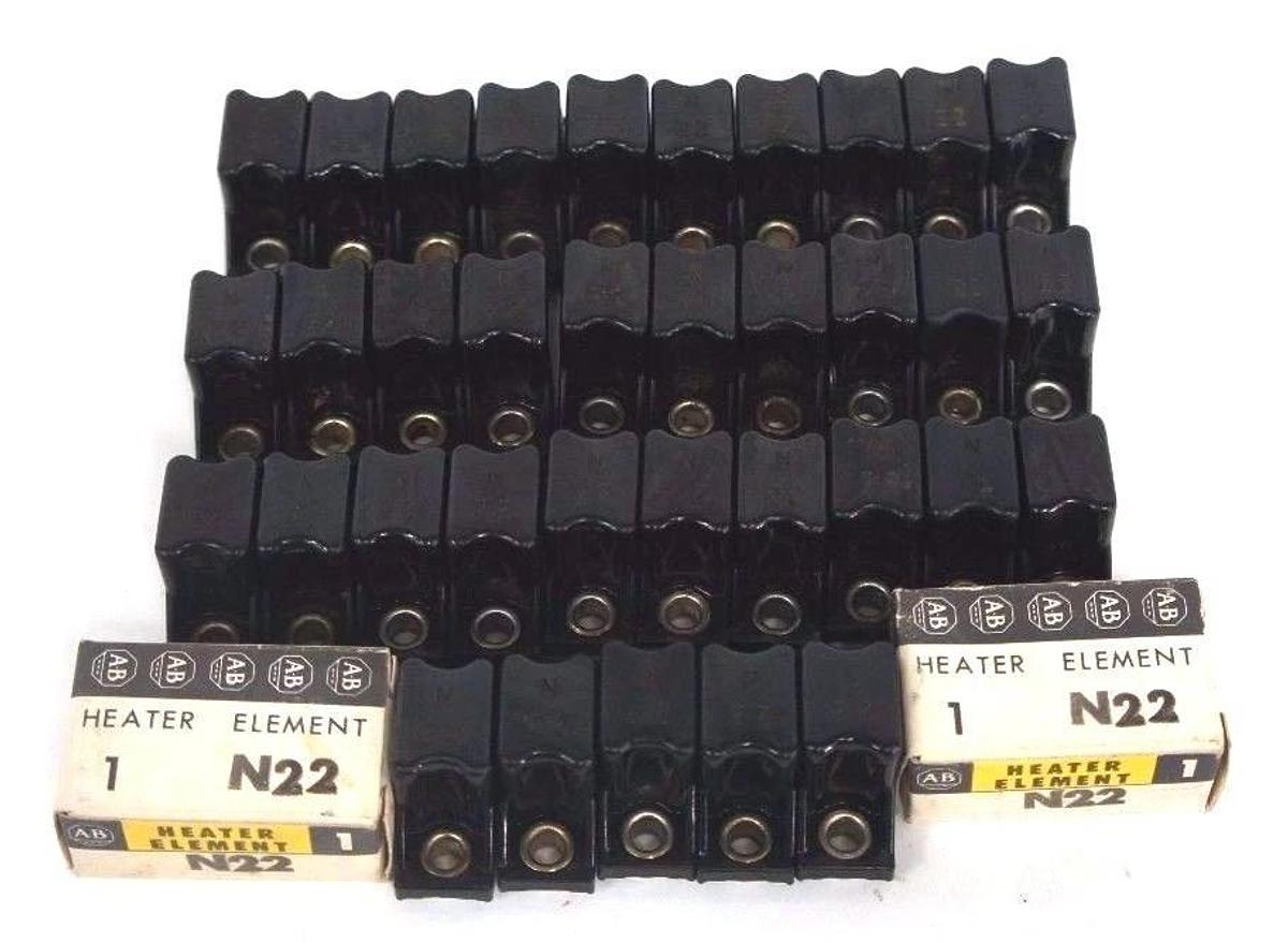 LOT OF 37 ALLEN BRADLEY N22 OVERLOAD THERMAL UNIT HEATING ELEMENTS