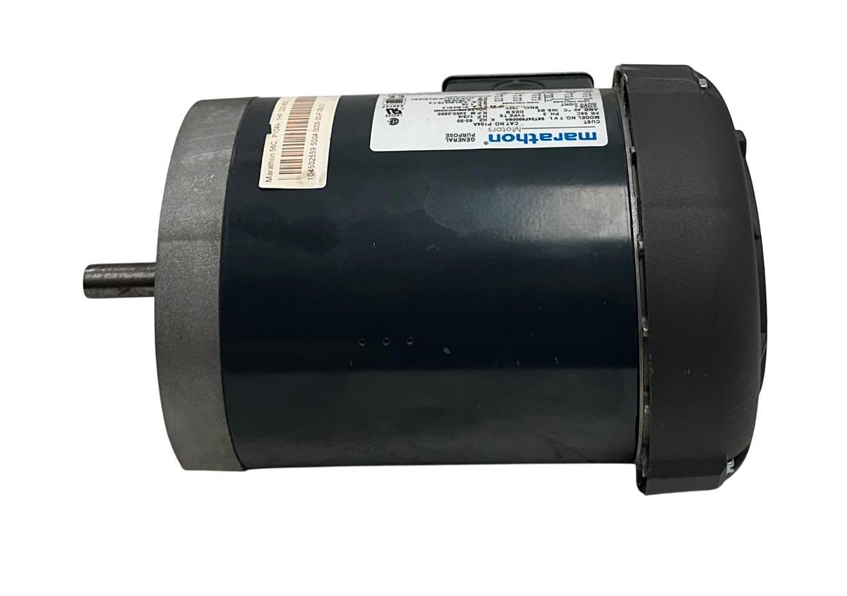 Used MARATHON 56T34F99009A / P104A GENERAL PURPOSE ELECTRIC MOTOR 3/4-1HP 3PH NSNP