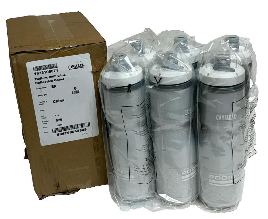 CamelBak Podium Chill 24oz Reflective Ghost Insulated Water Bottles Case of 6