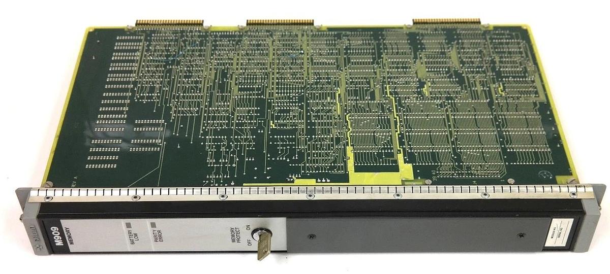 Used GOULD MODICON M909-000 MEMORY MODULE REV A WITH KEY PCBM909000