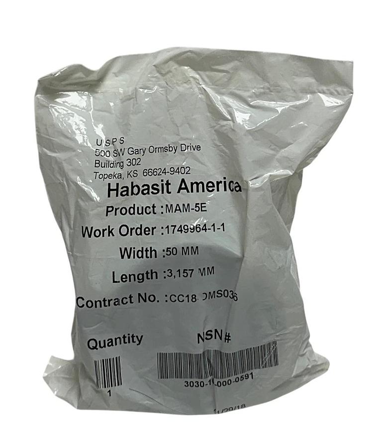 Used 2 HABASIT AMERICA MAM-5E / MAM5E CONVEYOR BELTS W: 50mm L: 3,157mm OEM NSFS