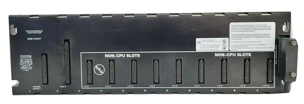 Used GE FANUC IC693CHS391M 10-SLOT BASE EMI ENHANCED