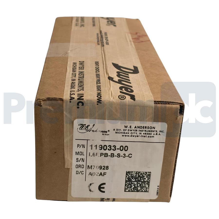 Used Dwyer WE Anderson L6EPB-B-S-3-C Flotect Level Switch 119033-00 Brass SPDT 1"NPT