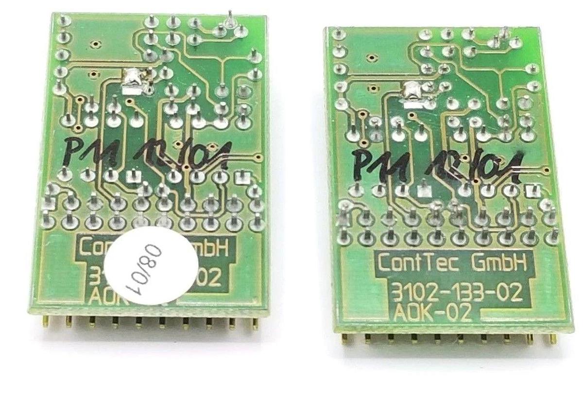 Used LOT OF 2 CONTEC GMBH 3102-133-02 BOARDS AOK-02