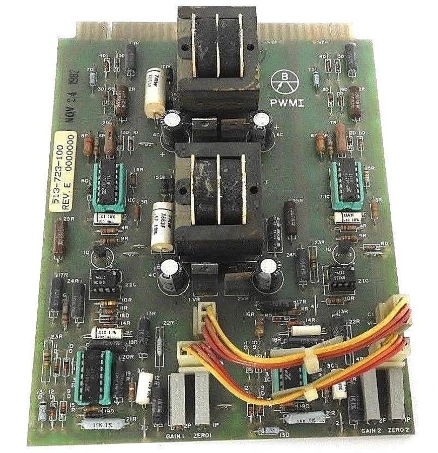 Used EMERSON 513-723-100 PC BOARD PWMI REV. E, 413-183-000