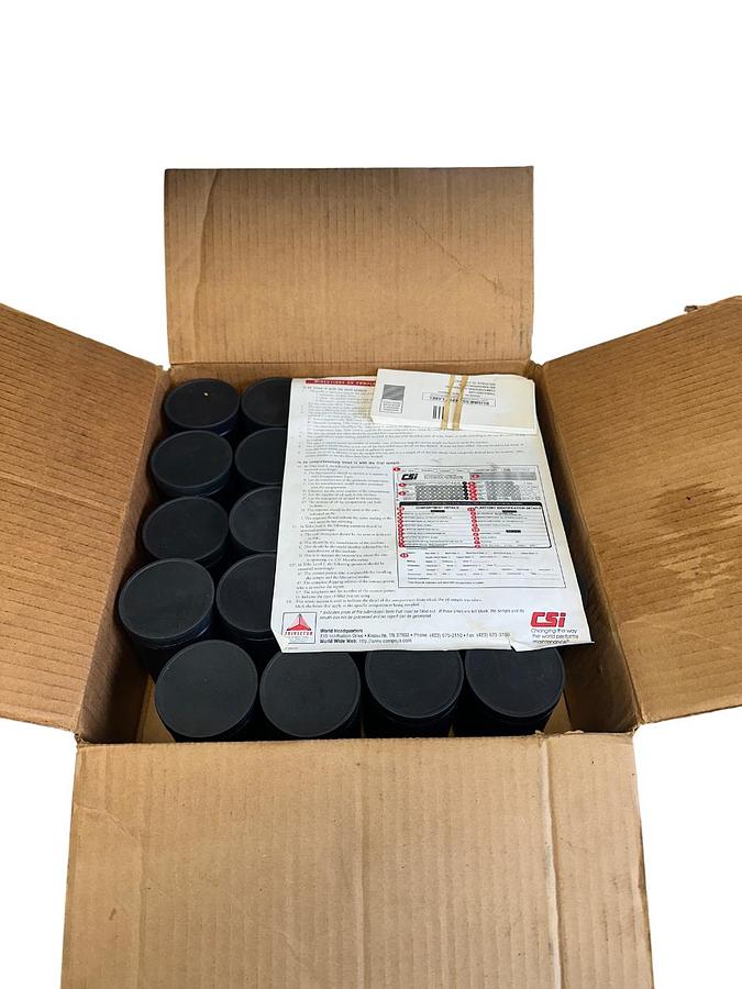 Used 24 COMPUTATIONAL SYSTEMS INC CSI 2090-2 / 20902 OIL SAMPLE BOTTLES BLACK NSMP