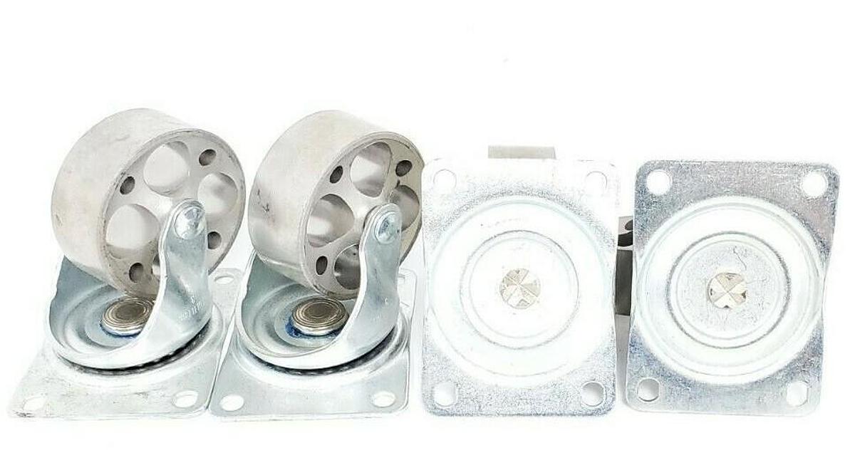Used LOT OF 4 NEW SPENCER 661.018223.99 FAULTLESS 3 SWIVEL CASTER WHEELS 3" X 1-3/16"