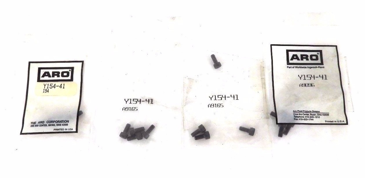 LOT OF 16 NIB ARO Y154-41 ALLEN SCREWS (BAGS OF 4)