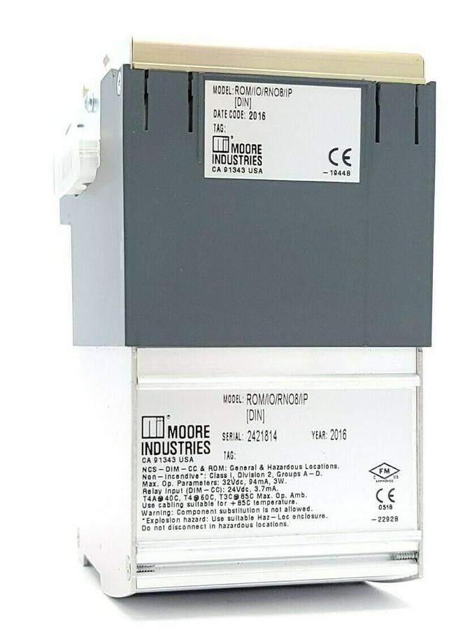Used NEW MOORE INDUSTRIES ROM/IO/RNO8/IP RELAY OUTPUT MODULE ROM-8
