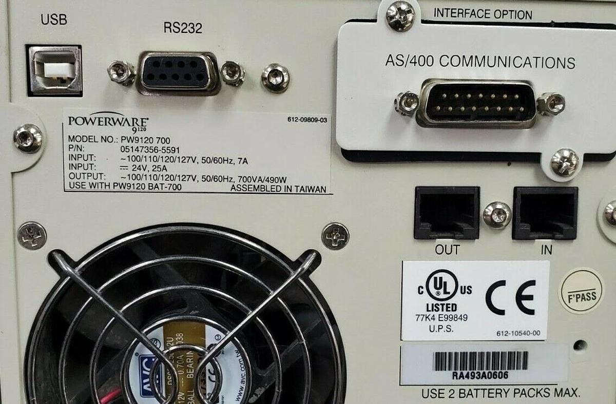 Used EATON / POWERWARE 9120 PW9120-700 POWER SUPPLY P/N: 05147356-5591 612-09809-03