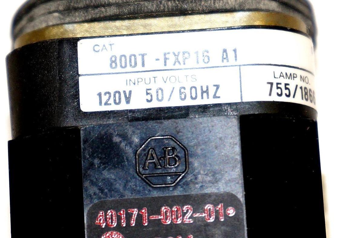 NIB ALLEN BRADLEY 800T-FXJP16RA1 PUSHBUTTON SER. T 120V, 50/60HZ 800TFXJP16RA1