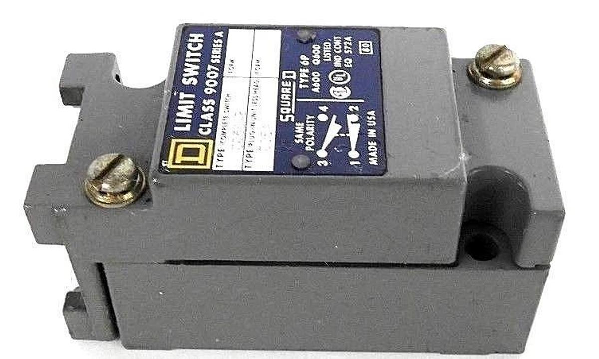 Used SQUARE D 9007-C054 LIMIT SWITCH 9007-C054A2 SER. A (PLUG-IN UNIT LESS HEAD)