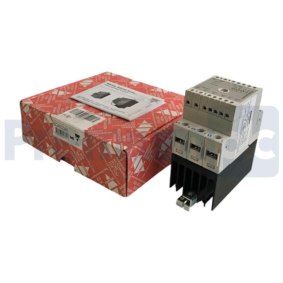 Used CARLO GAVAZZI RGC3A60D20KKE DIN-RAIL SSR SOLID STATE RELAY 3P 600V 20A NSMP