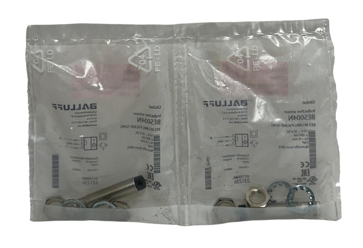 2 BALLUFF BES M12MG-PSC80F-S04G / BES004N INDUCTIVE PROXIMITY SENSORS 8mm NSFS