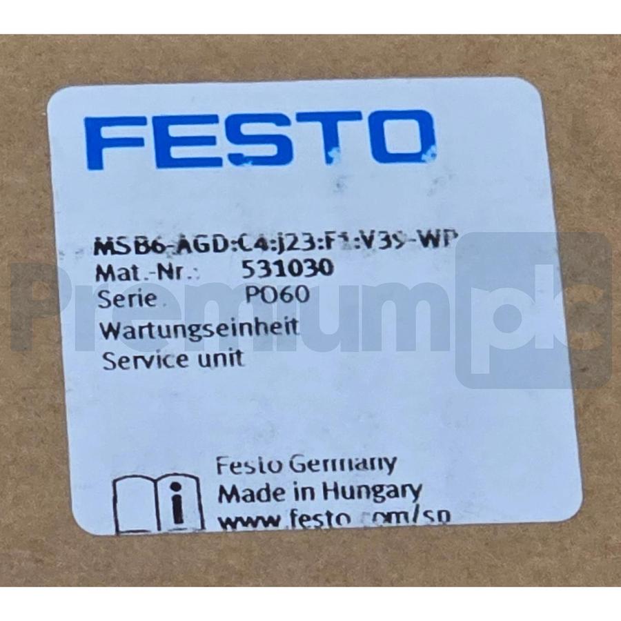 Festo 531030 MS6B Air Service Unit Combo G1/2 FRL MSB6-AGD-C4:j23:F1:V39-WP NSFS