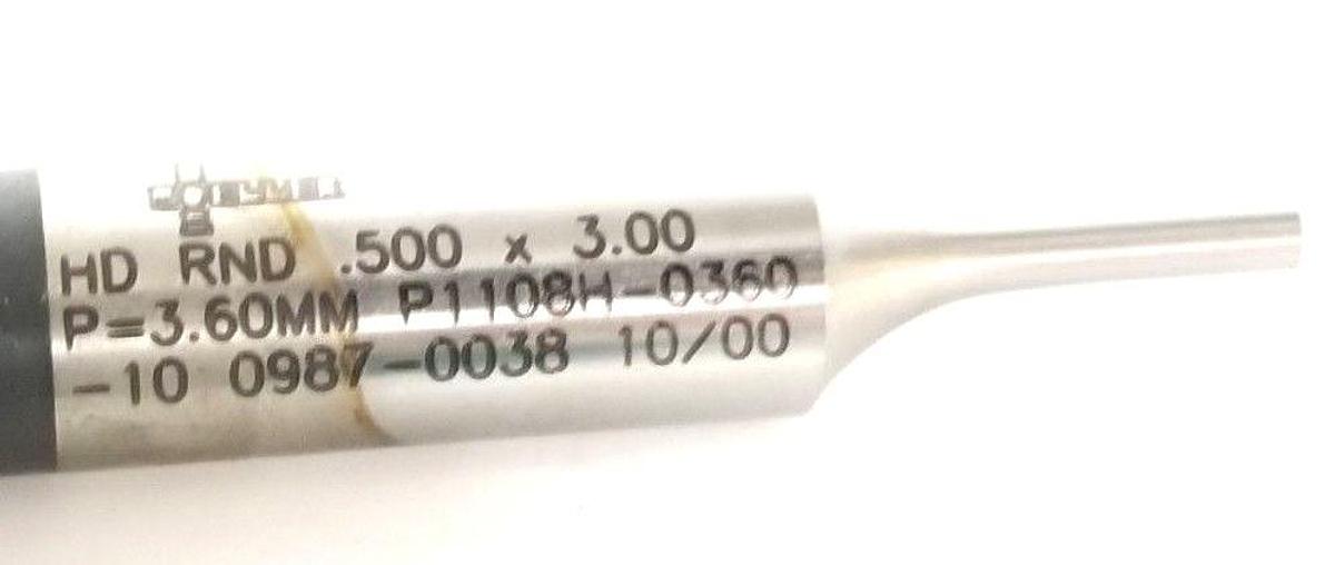 Used LOT OF 2 NEW MOELLER P1108H-0360-10 PUNCHES HD RND .500 X 3.00 P1108H036010