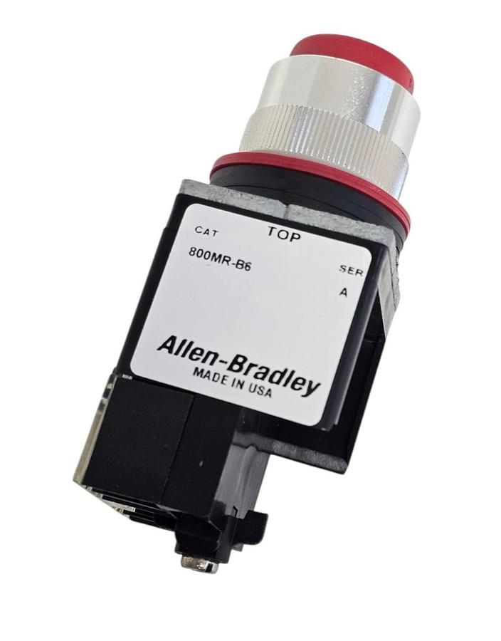 Used NIB ALLEN BRADLEY 800MR-B6D2 SER. C PUSH BUTTON RED CAP 1 NC 800MRB6D2