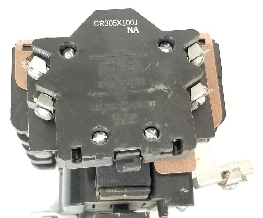 Used GENERAL ELECTRIC 55-170203G002 COIL ASSEMBLY W/ CR305X100J AUXILIARY CONTACT