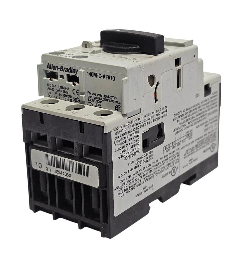 Used ALLEN BRADLEY 140M-C2E-B10 SER. C MOTOR PROTECTION CIRCUIT BREAKER 140MC2EB10