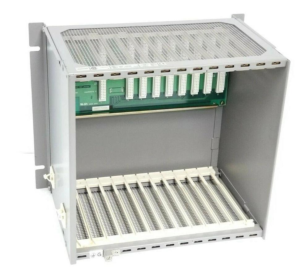 Used TI / SIEMENS 505-6508 PLC MOUNTING RACK 8-SLOT 2586436-0001 (C) 2586435-0001 (D)