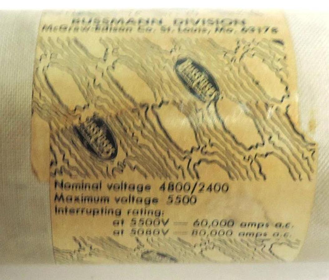 Used COOPER BUSSMANN JCL-4R BUSS FUSE 130A 5.08KV-AC R RATED 60HZ