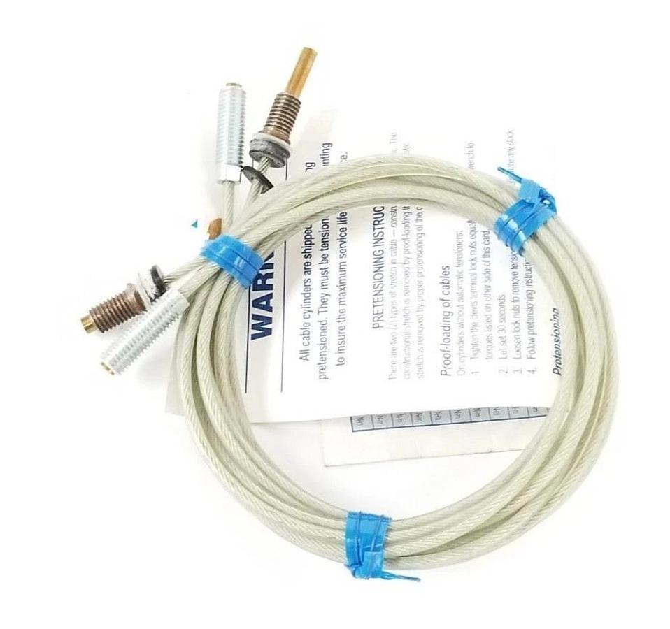 LOT OF 2 NEW TOLOMATIC RKCCM10 SK55.125 PRETENSIONING TORQUE CABLES