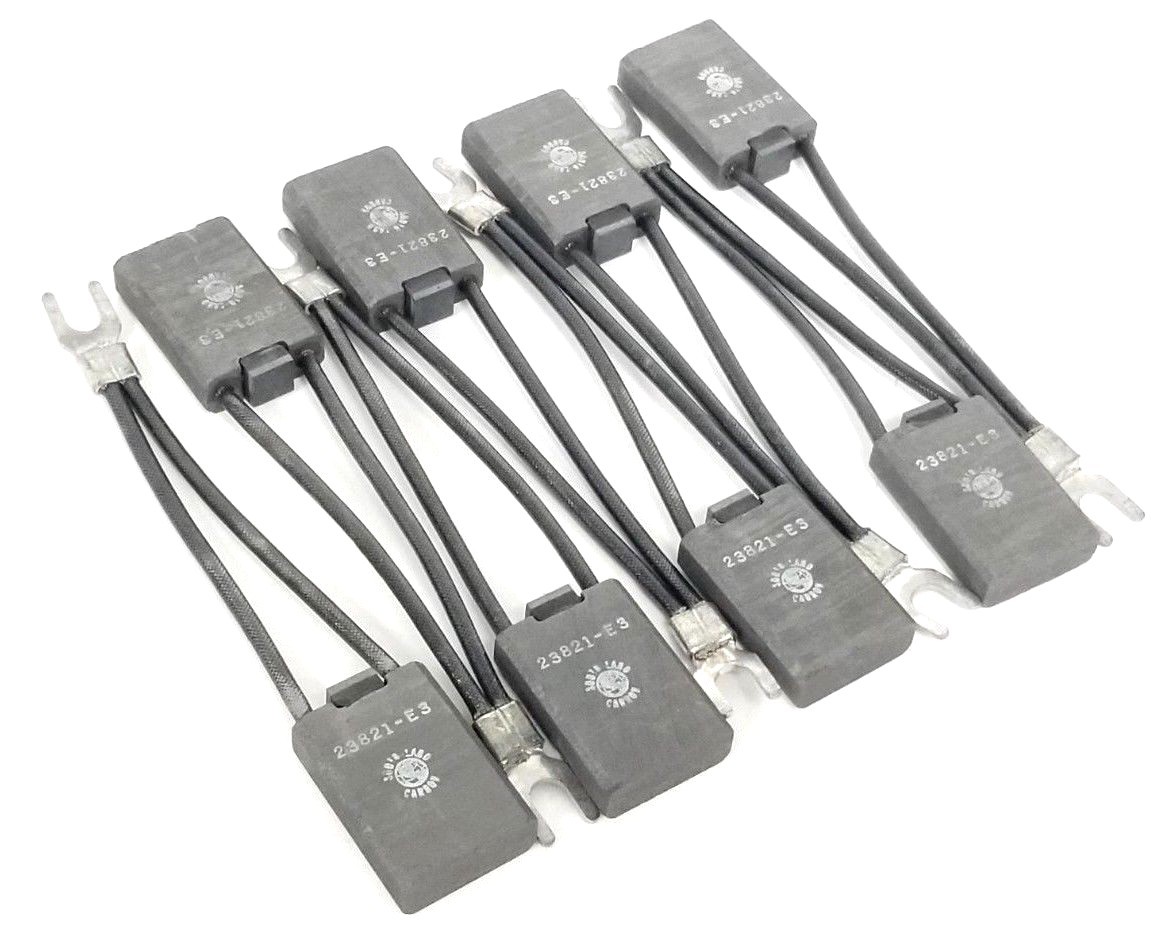 Used LOT OF 8 NEW SOUTHLAND CARBON 23821-E3 CARBON BRUSHES 100-250-23821