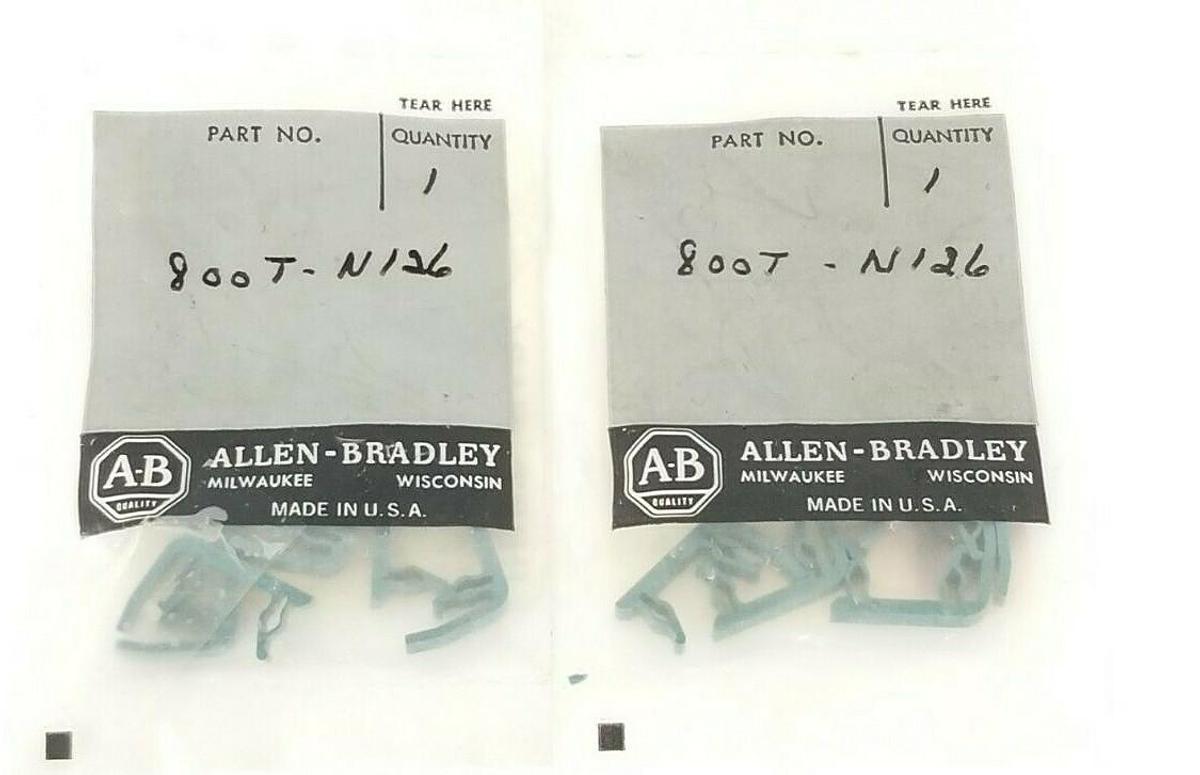 Used LOT OF 2 NEW ALLEN BRADLEY 800T-N126 KITS BLUE COLOR INSERT 800TN126