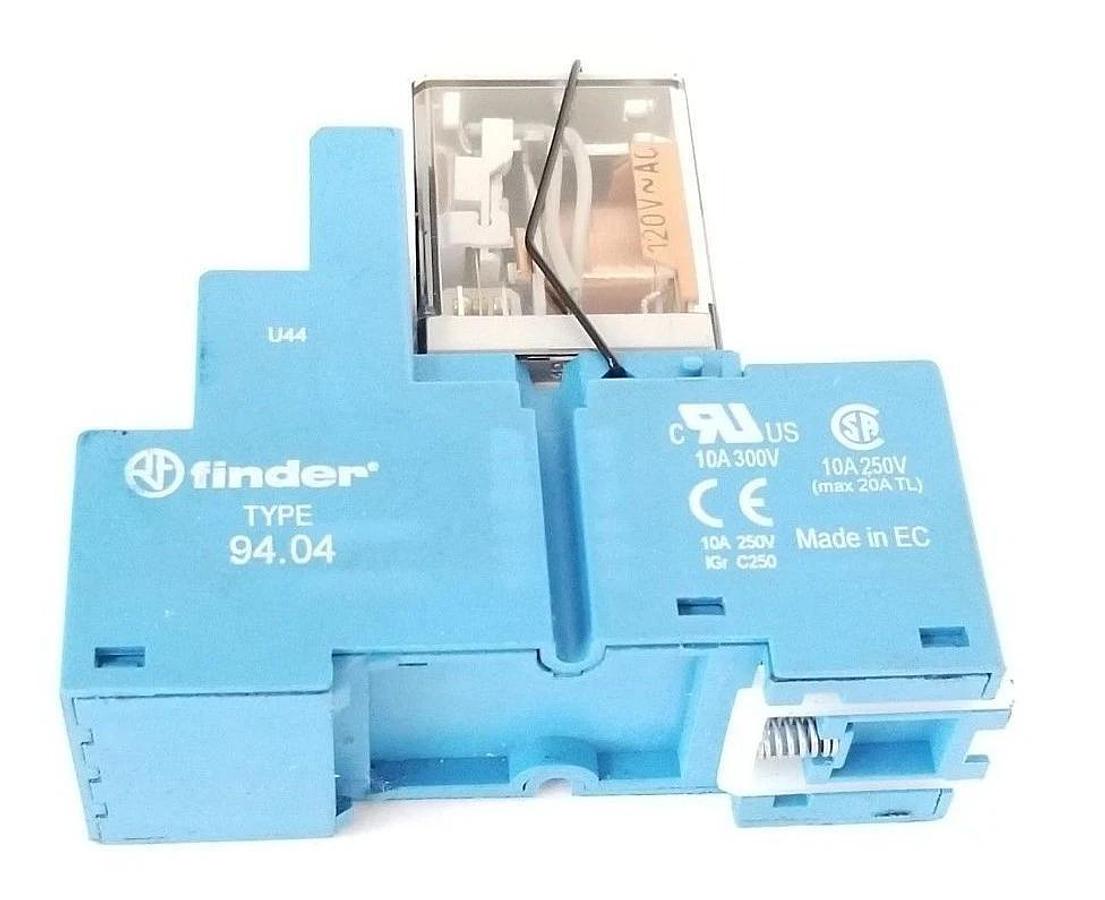 Used FINDER 94.04 RELAY SOCKET W/ 55.34.8.120.0040 RELAY