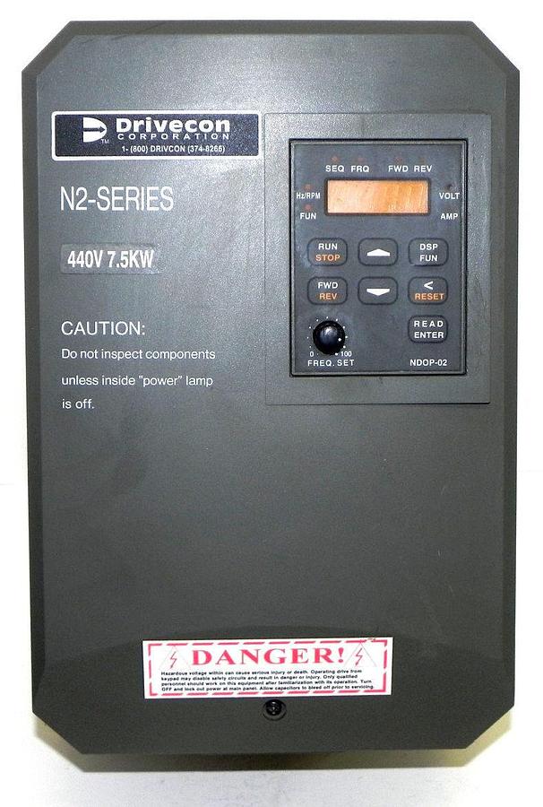 Used DRIVECON N2 SERIES VFN2-475-F3 DRIVE VFN2475F3 440V 7.5KW