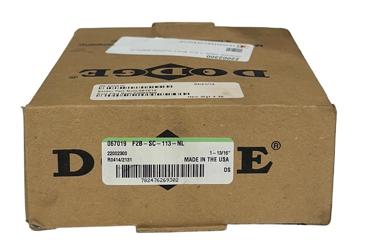 DODGE F2B-SC-113-NL / 067019 2-BOLT FLANGE MOUNT BALL BEARING 1-13/16'' NSMP