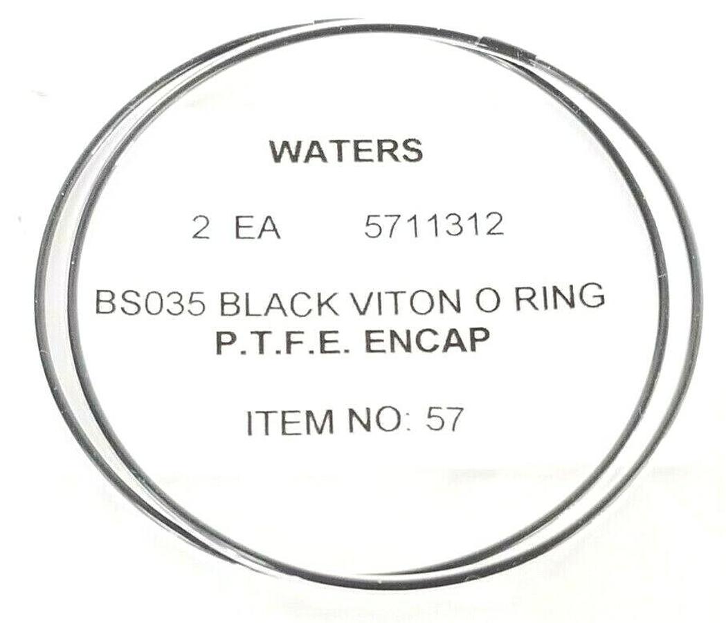 Used LOT OF 2 NEW WATERS 5711312 BS035 BLACK VITON O-RINGS