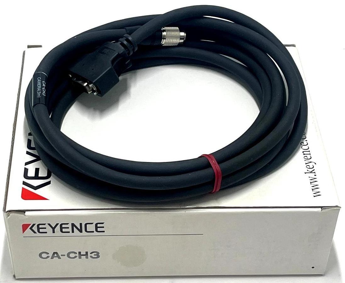 KEYENCE CA-CH3 / CACH3 CONNECTOR CAMERA CABLE L-SHAPED 3M HIGH-SPEED NSMP