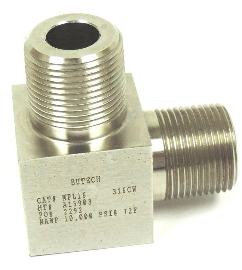 Used NEW BUTECH CAT # MPL16 316CW HT# A15903 PO# 2292 MAWP 10,000 PSI@72F MALE ELBOW