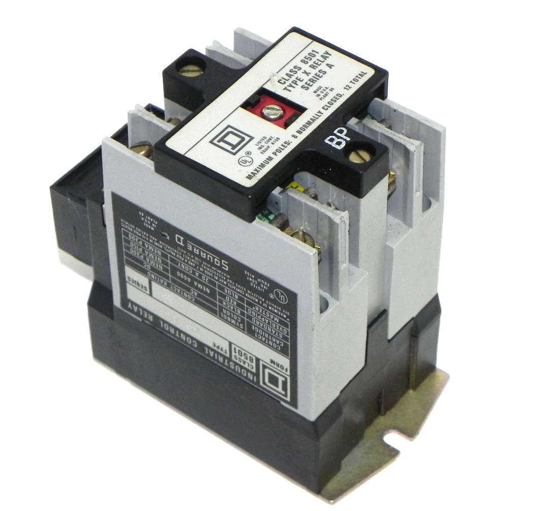 Used SQUARE D 8501-X040 CONTROL RELAY 8501X040 W/ 9998X44 COIL