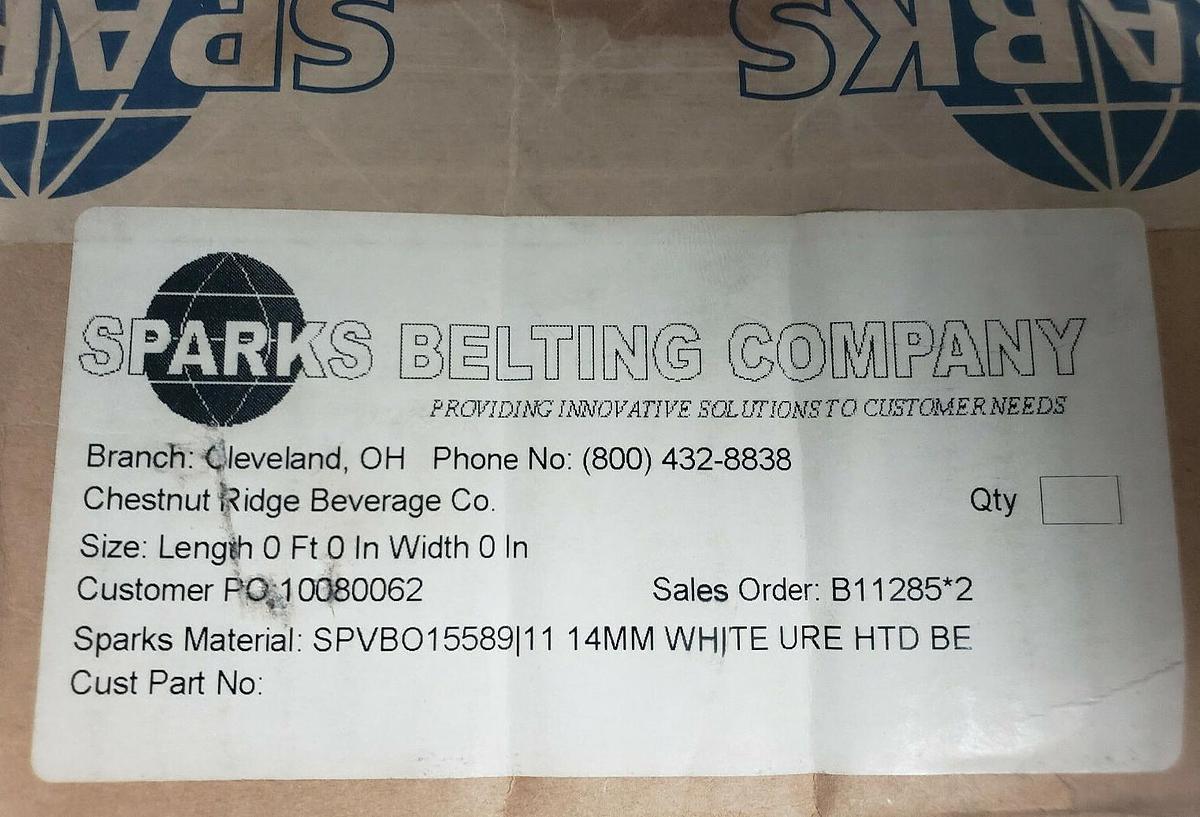 Used GATES MECTROL SPARKS 85-HTD14M-4354 BELT SPVBO15589|11 00044777 14MM 3-3/8" 14FT